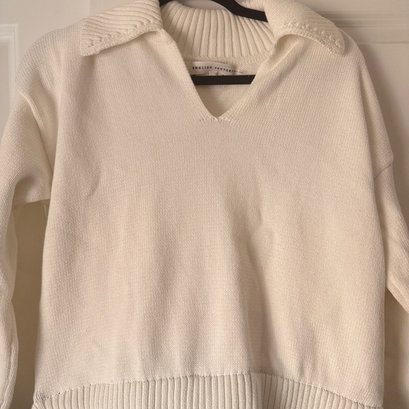 NWT English Factory Long-Sleeve Polo Twofer Midi Dress Sz L - Picture 5 of 9